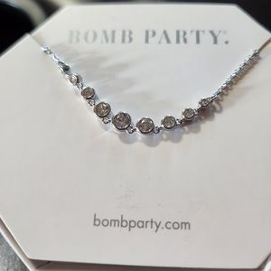 Silver Bomb  party necklace